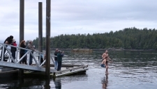 Swimming off of the Talon Lodge dock - Crazy!