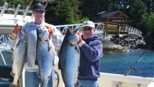Father and Son King Salmon Fishing Success