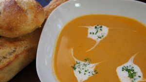 Shrimp Bisque and Brandy Cream