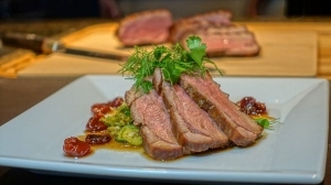 Smoked Duck and Roasted Brussels Salad