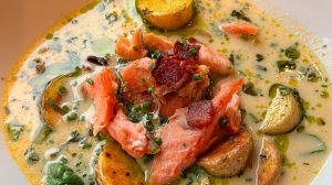 Smoked Alaska King Salmon Chowder