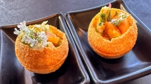 Halibut  Mariscos with Pene Puri